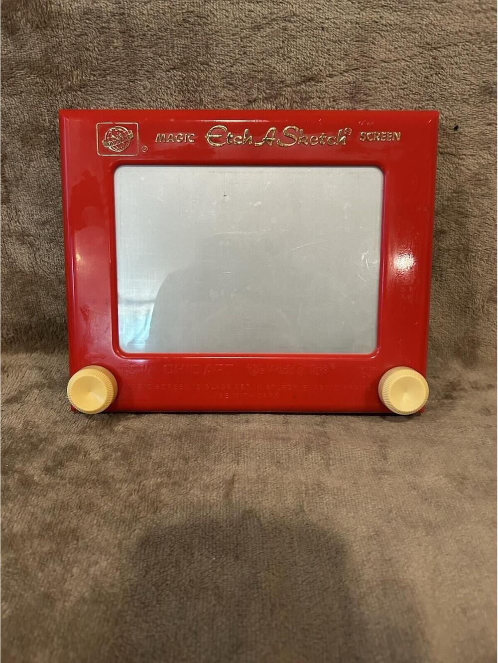 Vintage Original Ohio Art 505 Etch A Sketch Magic Screen Toy Red Working
